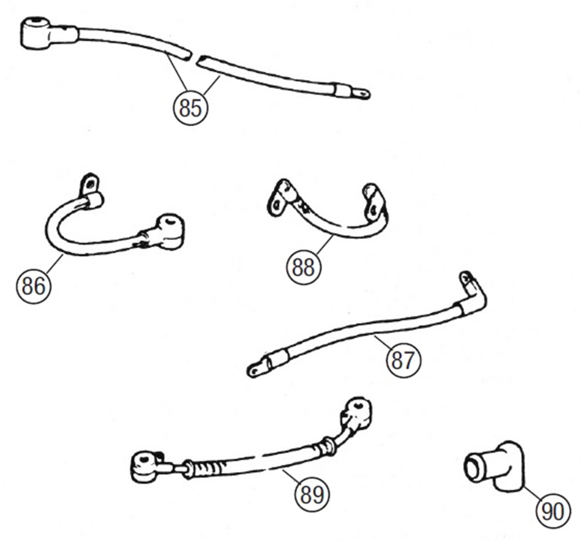 MGB Battery Cables Rimmer Bros
