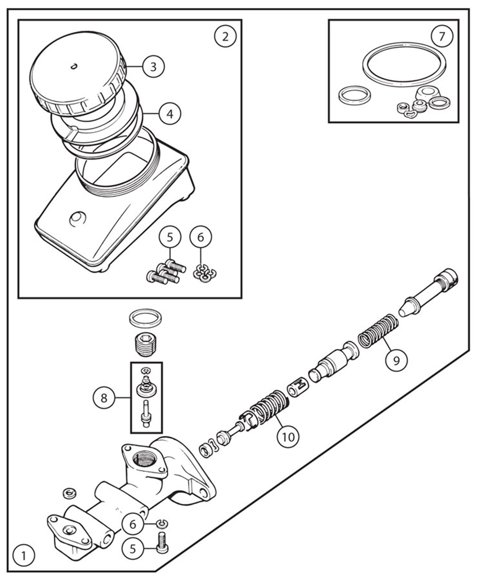 Triumph TR5-250 Brake Master Cylinder and Servo | Rimmer Bros