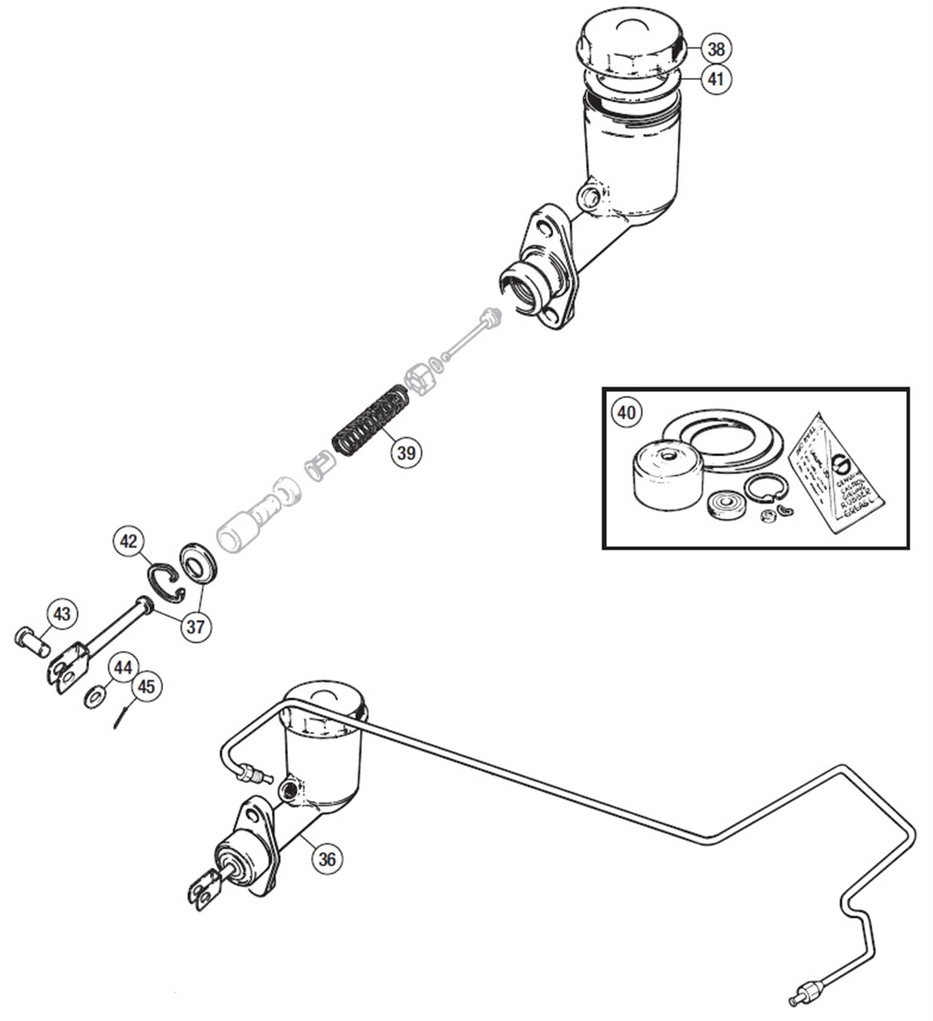Triumph TR6 Clutch Master Cylinder Rimmer Bros
