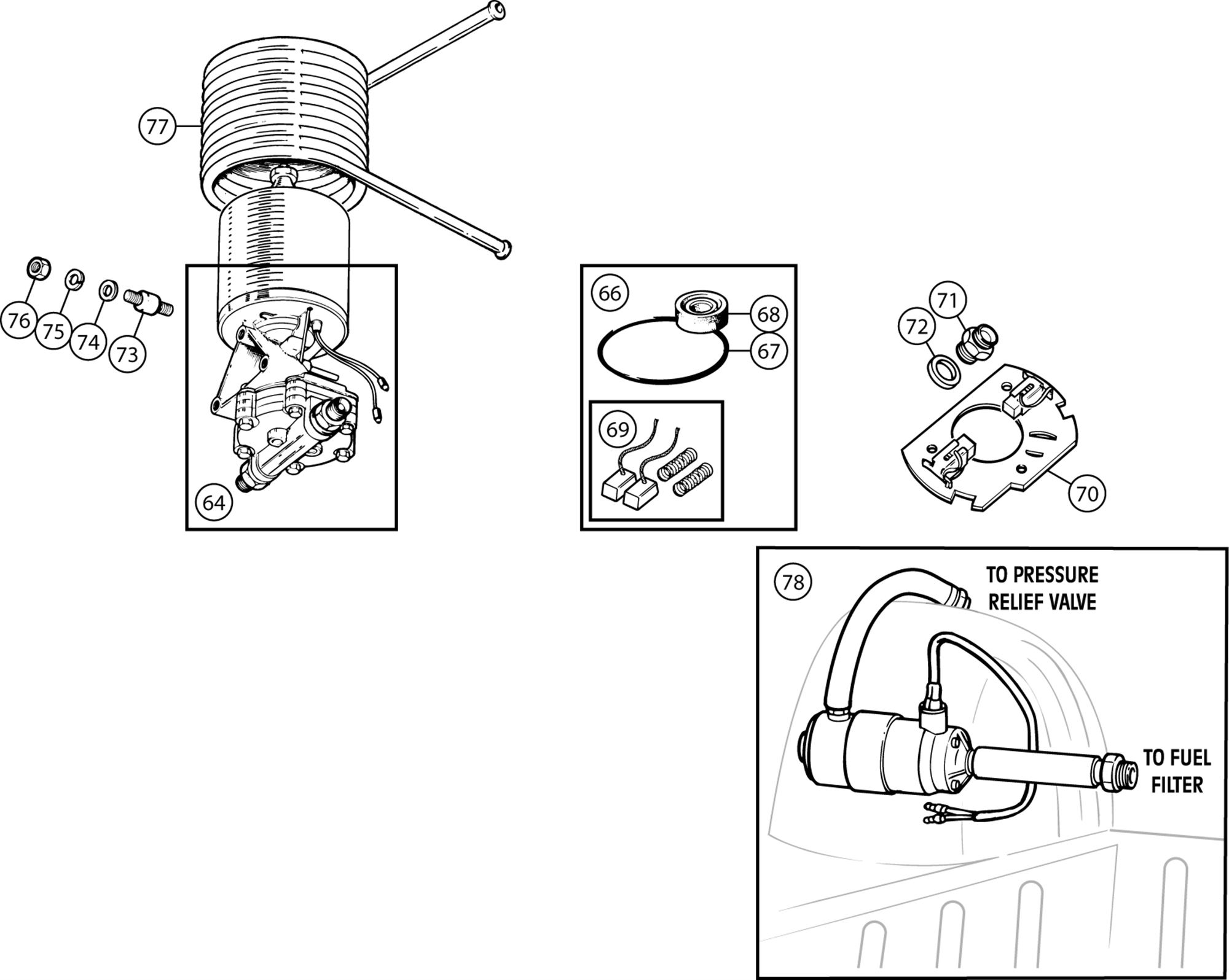 Triumph TR6 Fuel Pumps Injection Rimmer Bros