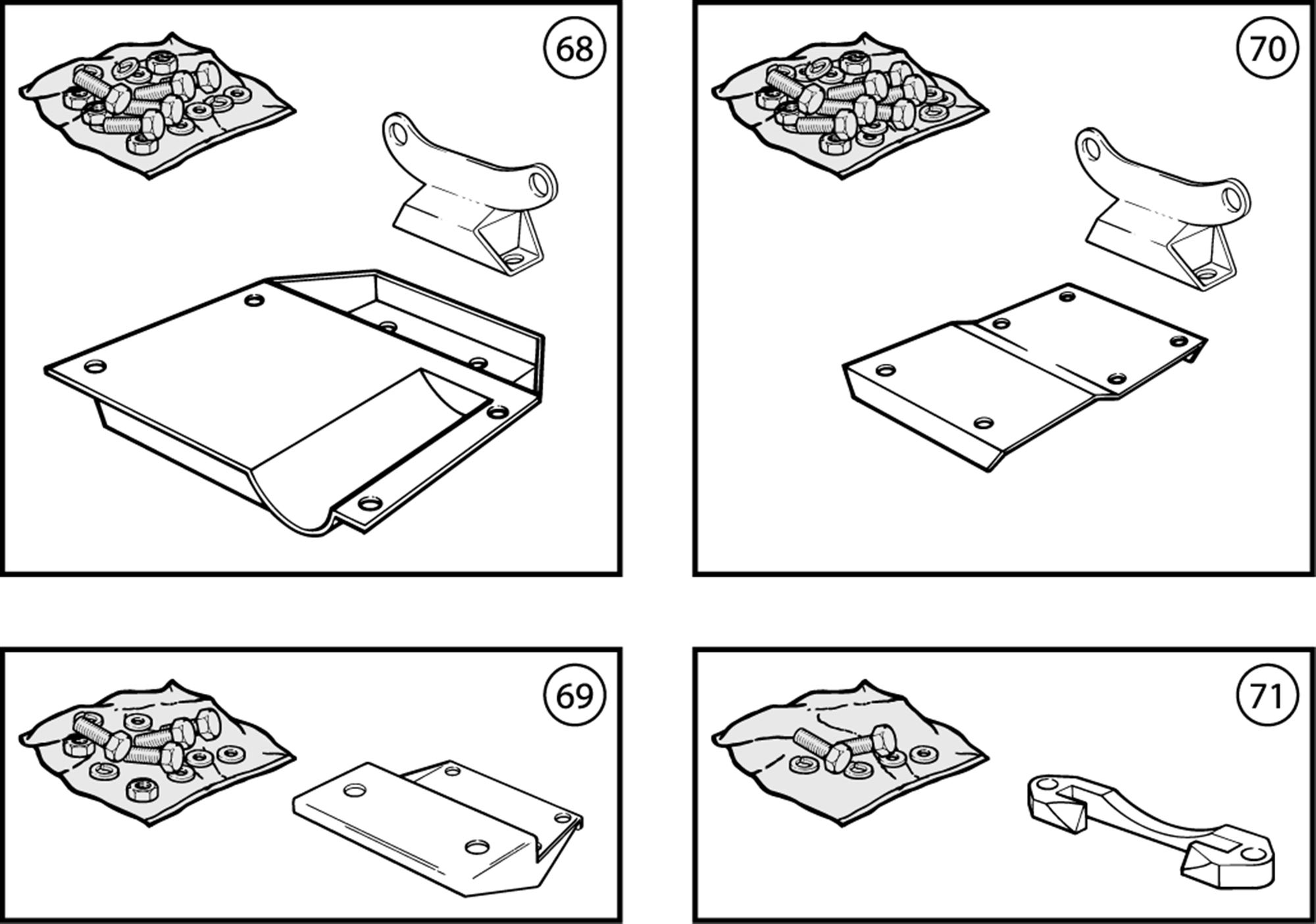 Triumph TR6 Overdrive Conversion Brackets Rimmer Bros