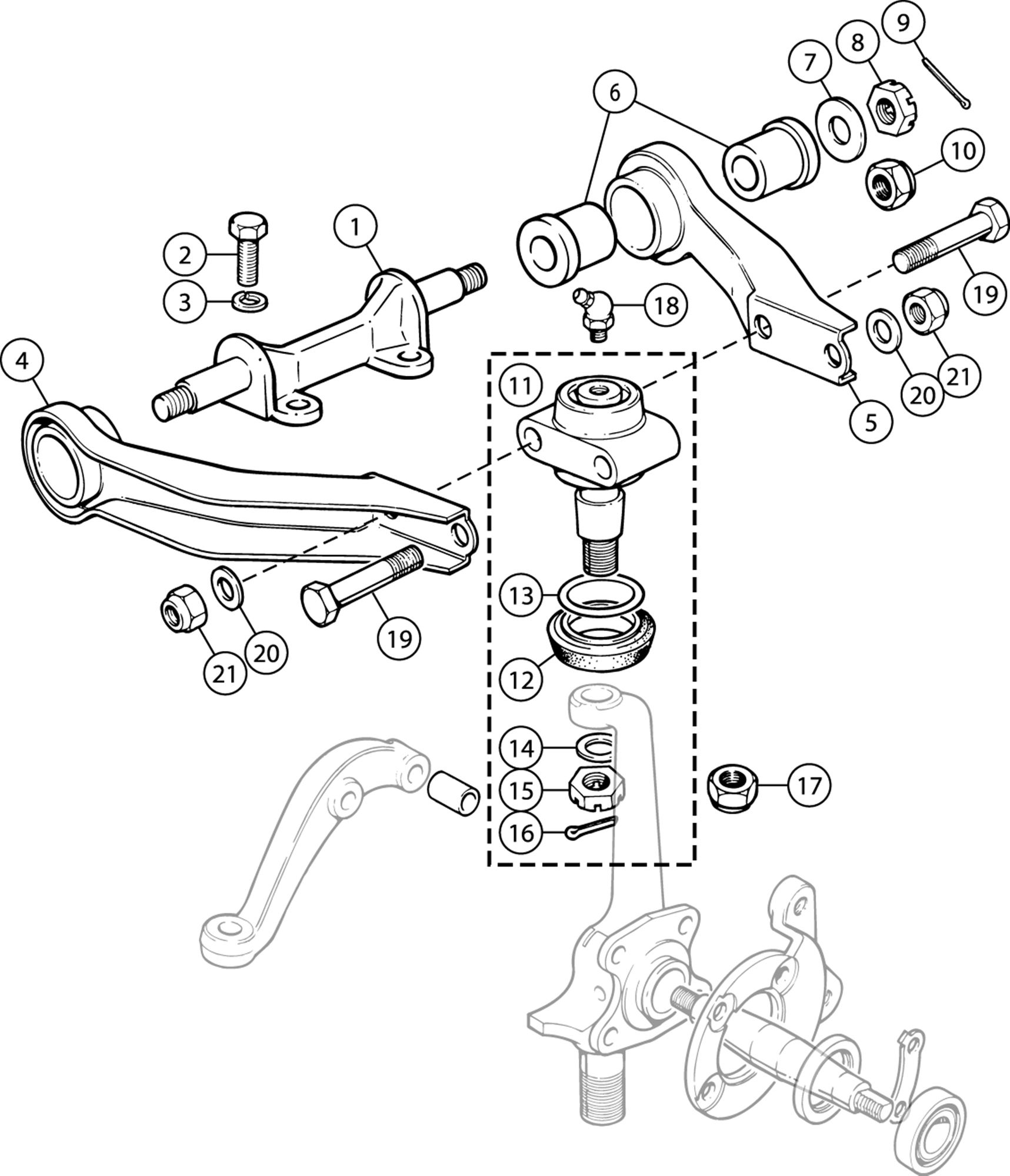 Triumph TR6 Fulcrum Pin and Ball Joint | Rimmer Bros