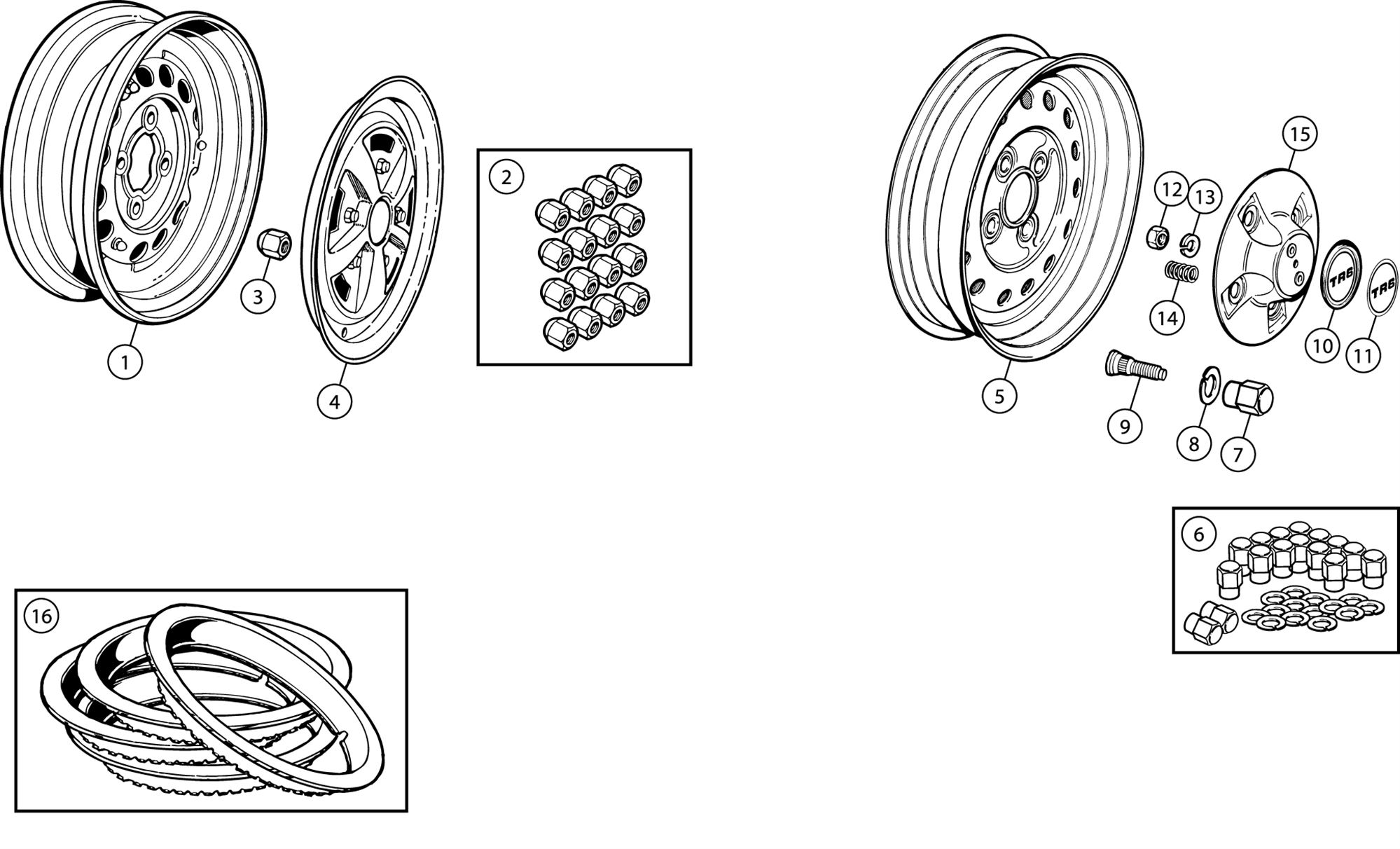 Triumph TR6 Steel Wheels Rimmer Bros