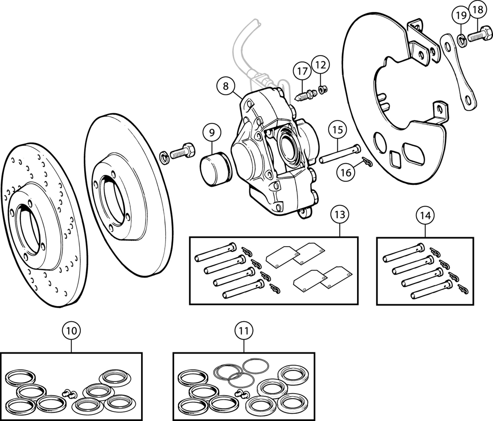 Triumph TR6 Brake Calipers - Girling Type 16PB | Rimmer Bros