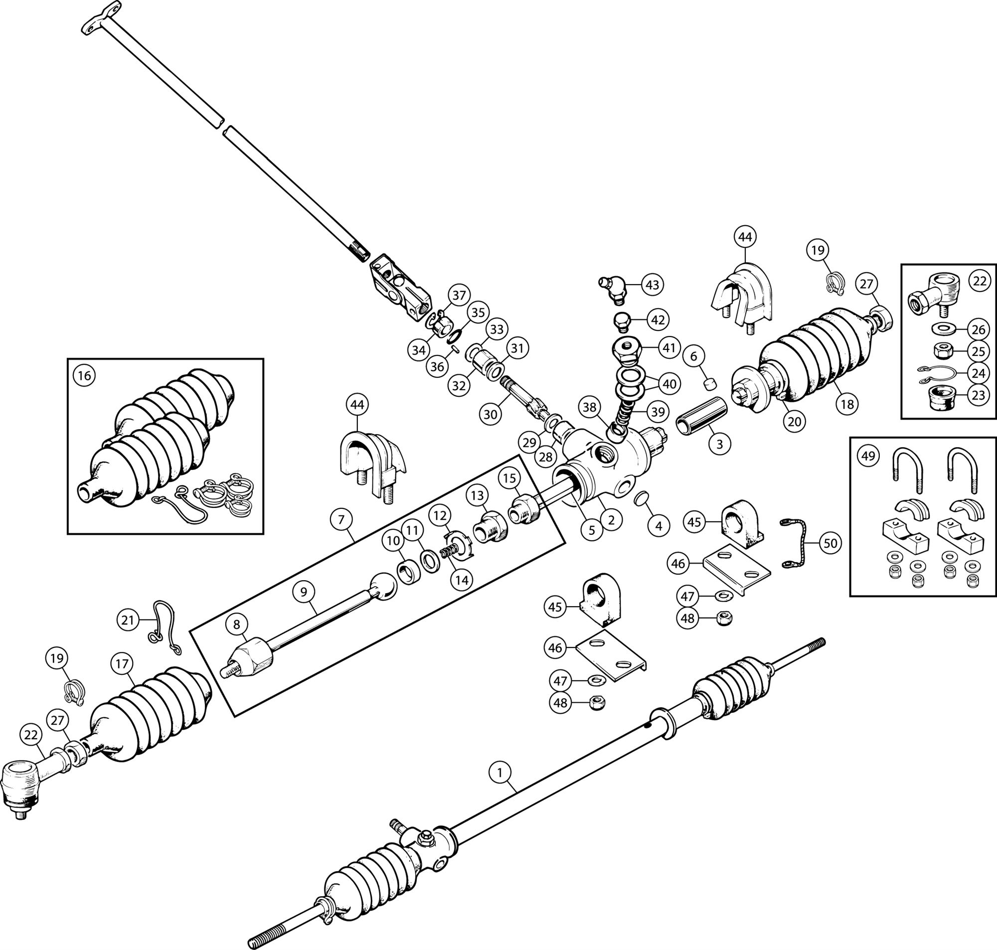 Triumph TR6 Steering Rack and Mountings | Rimmer Bros