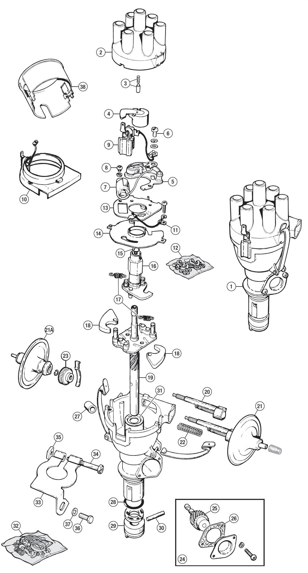 Triumph TR6 Distributor Lucas Type 22D6 Rimmer Bros