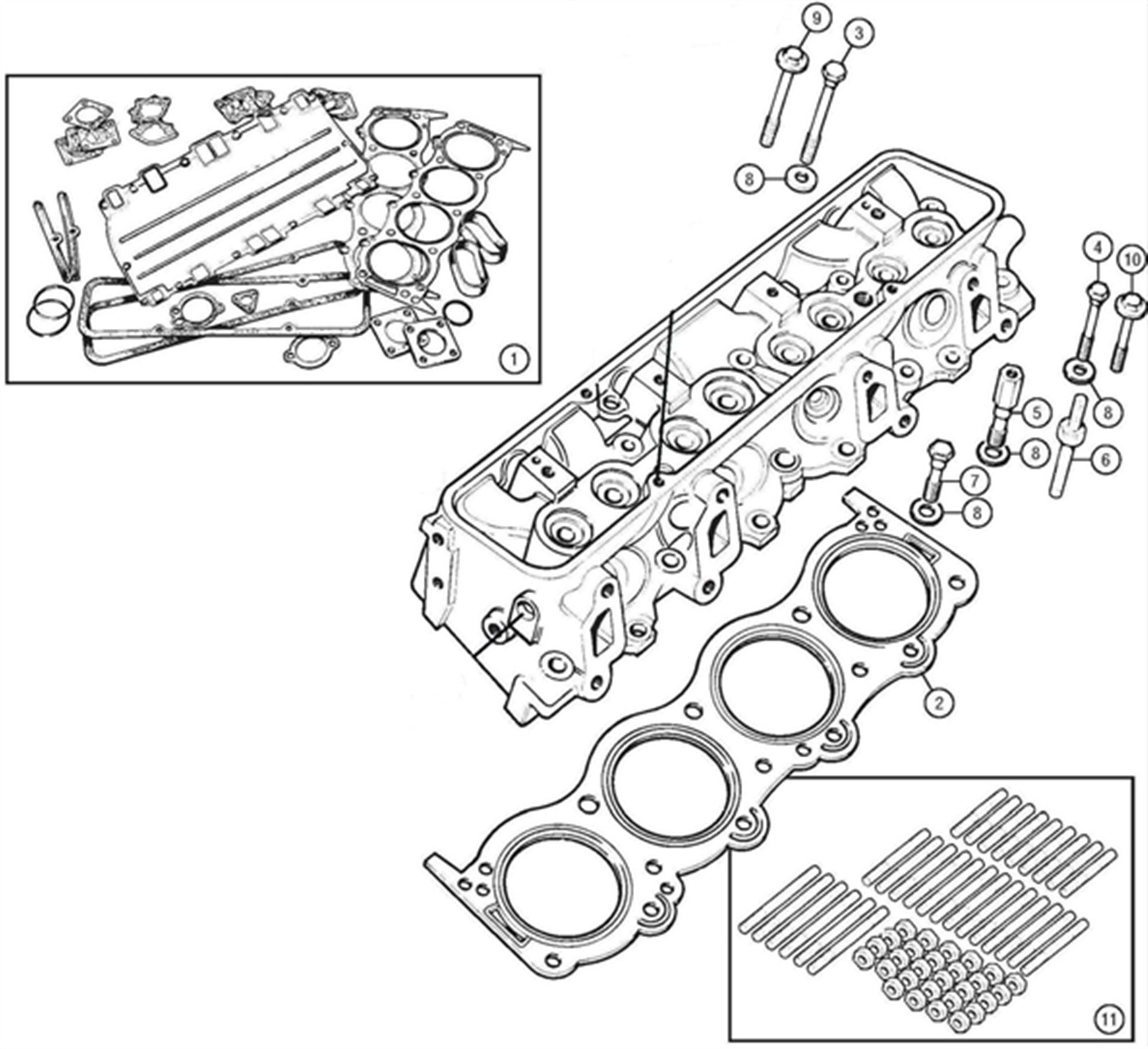 Rover V8 Head Gaskets and Fixings Rimmer Bros