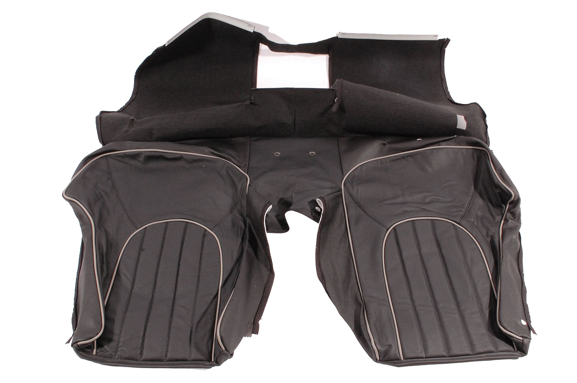 Cover assemblyrear seat folding bench squab leather Black