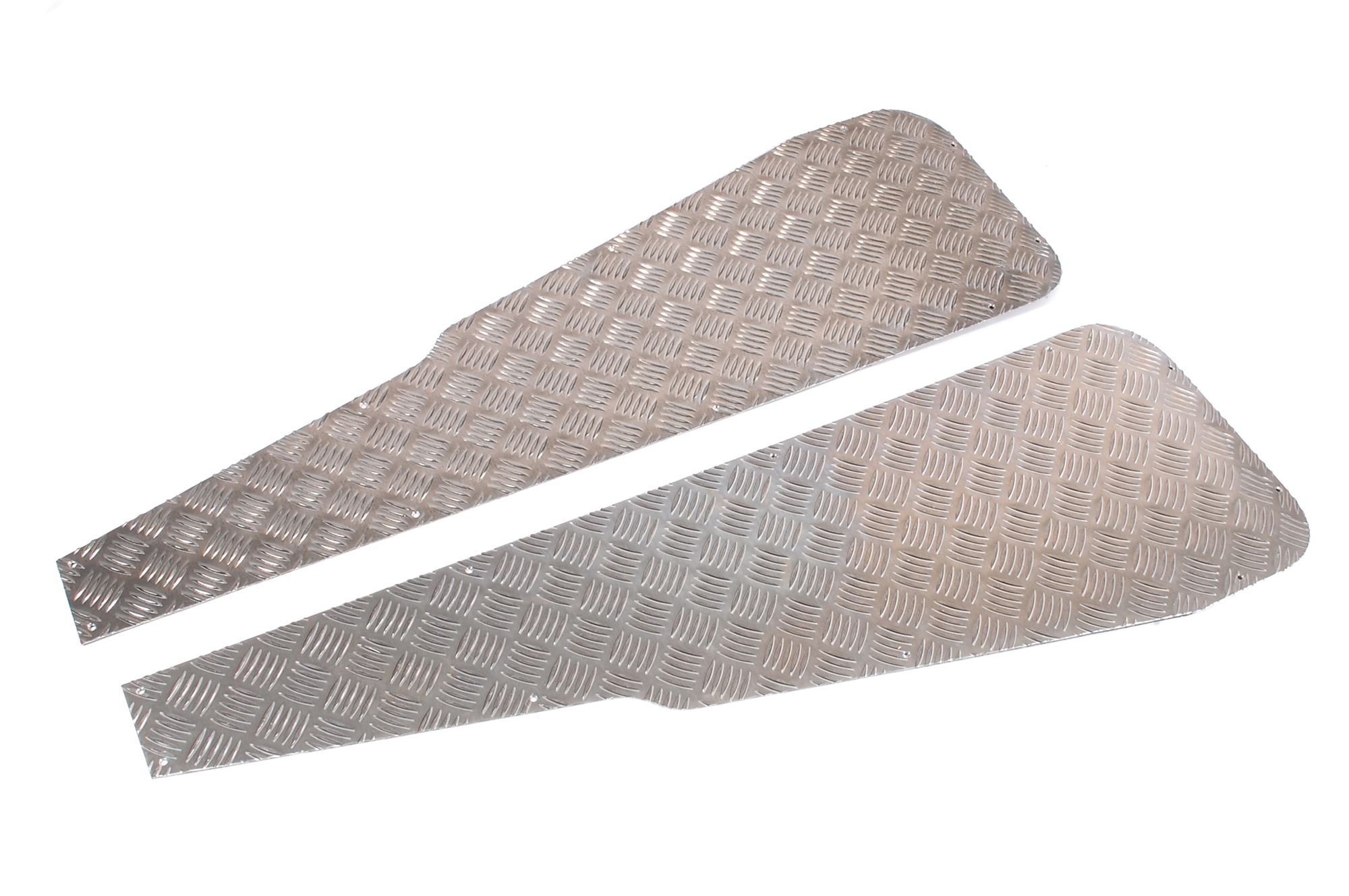 Chequer Wing Protectors - Front 2mm Aluminium (no Vent) (pair) - Ll1335 