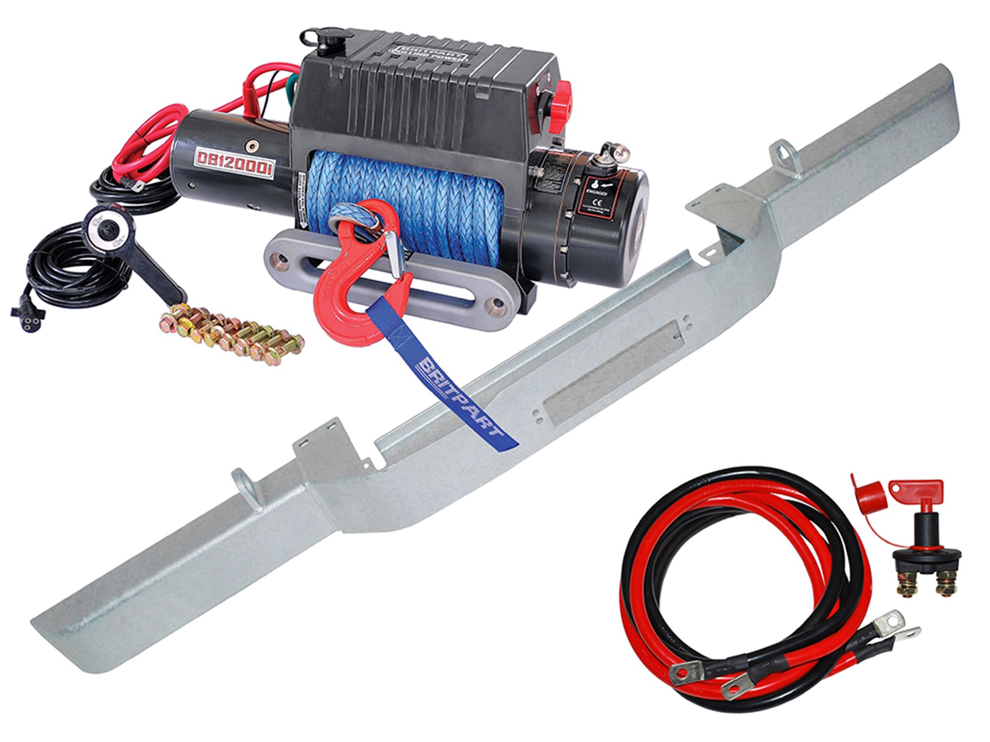 Winch Bumper Kit Galvanised LL1447BP12000GR Britpart Rimmer Bros