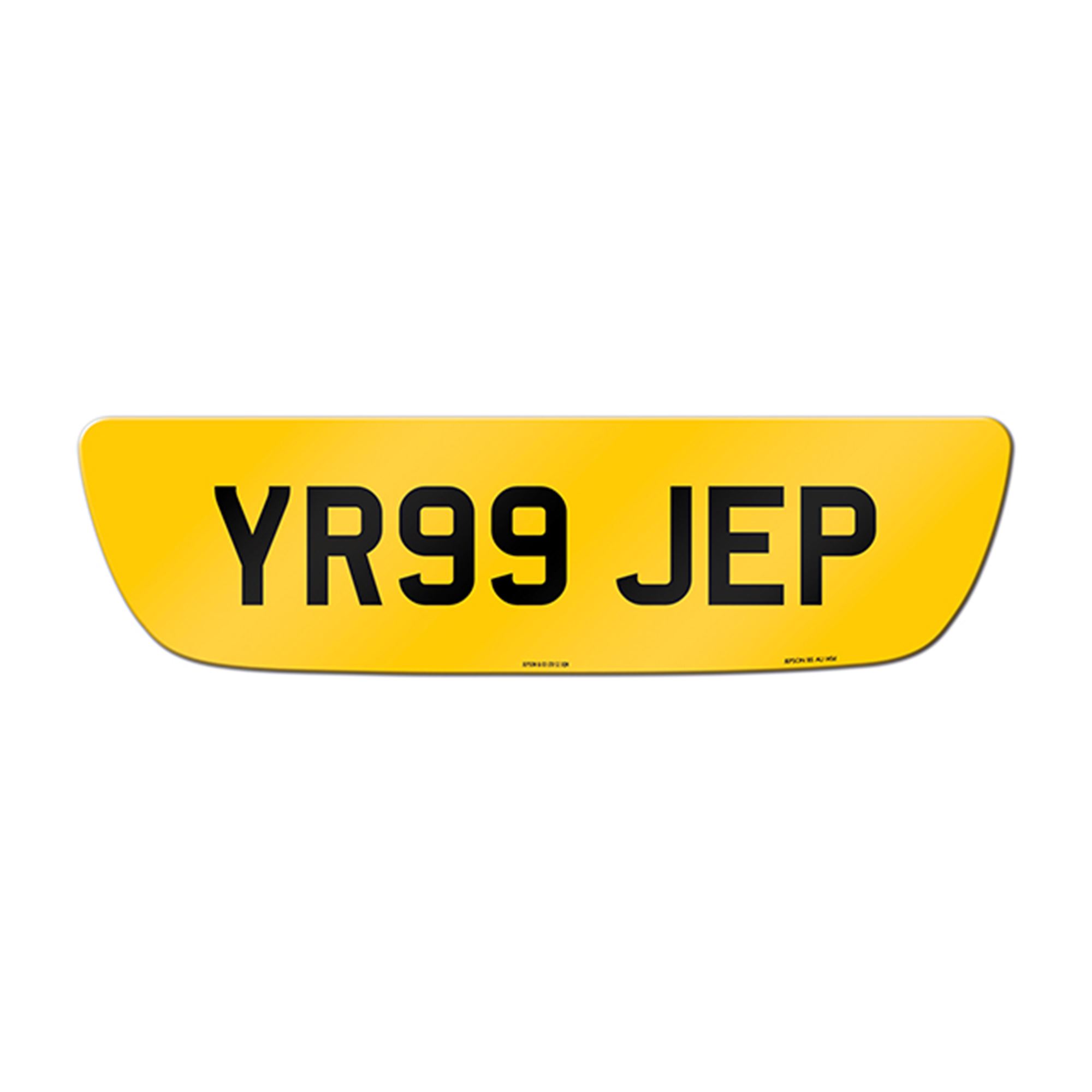 Large Rear Number Plate Vechicle Number Plate Rear Large Type - NPR75 | Rimmer Bros