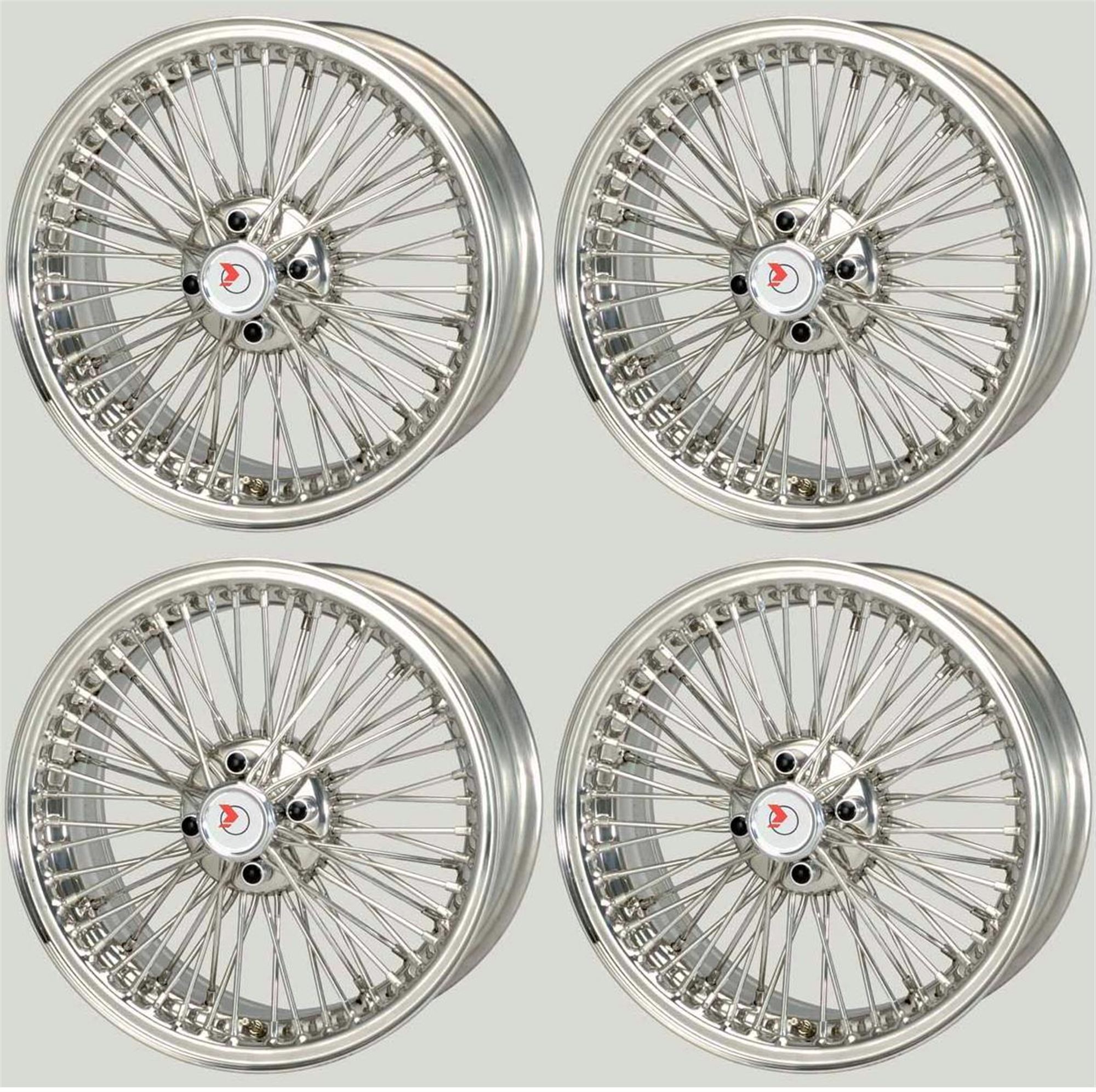 Wire Wheel Conversion Kit 7 x 16" (4 pieces) Bolton Type RP1106K MWS Rimmer Bros