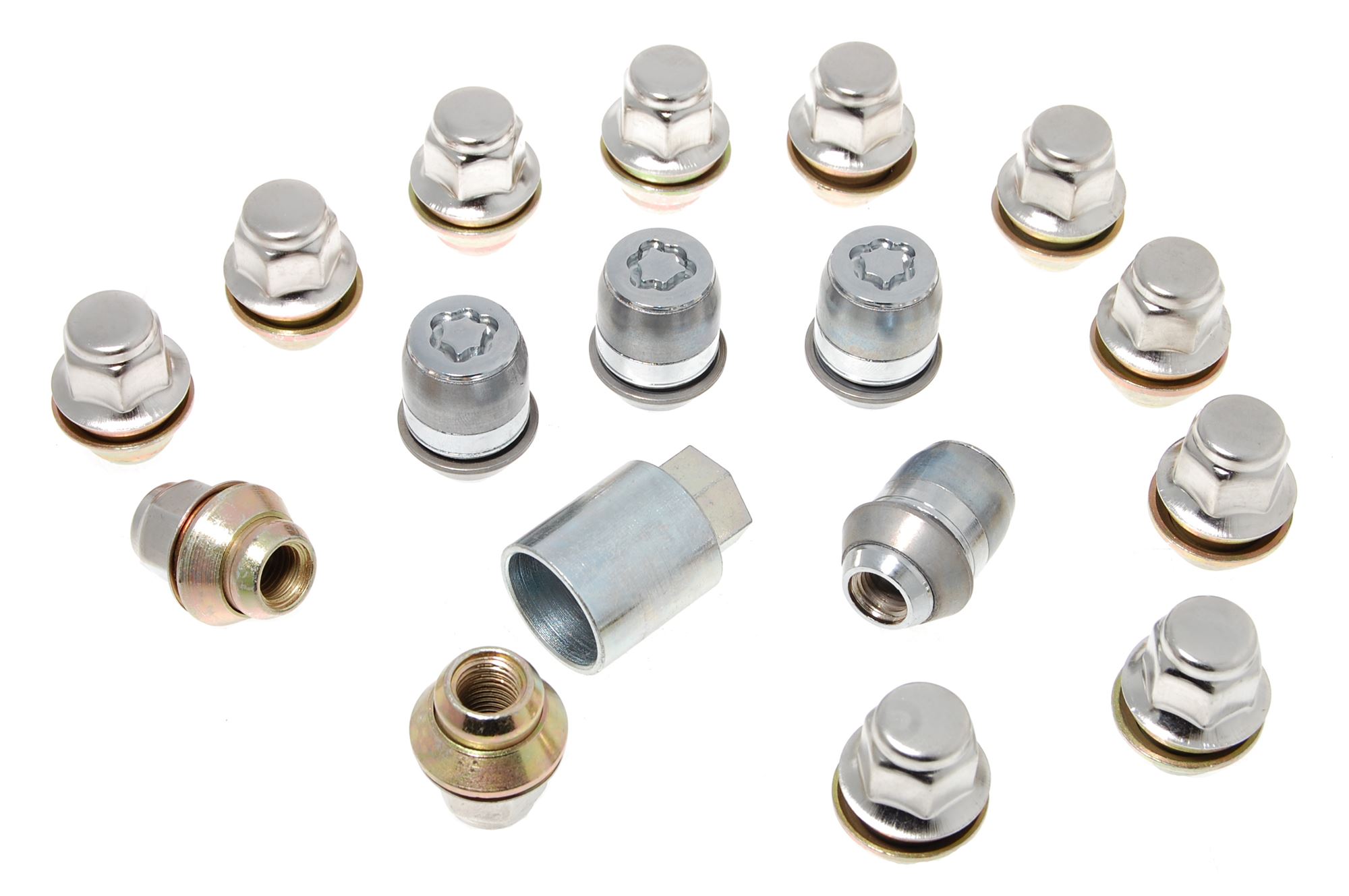 Wheel Nut Set 4 McGuard Accessory Type Locking and 12 Standard MGF