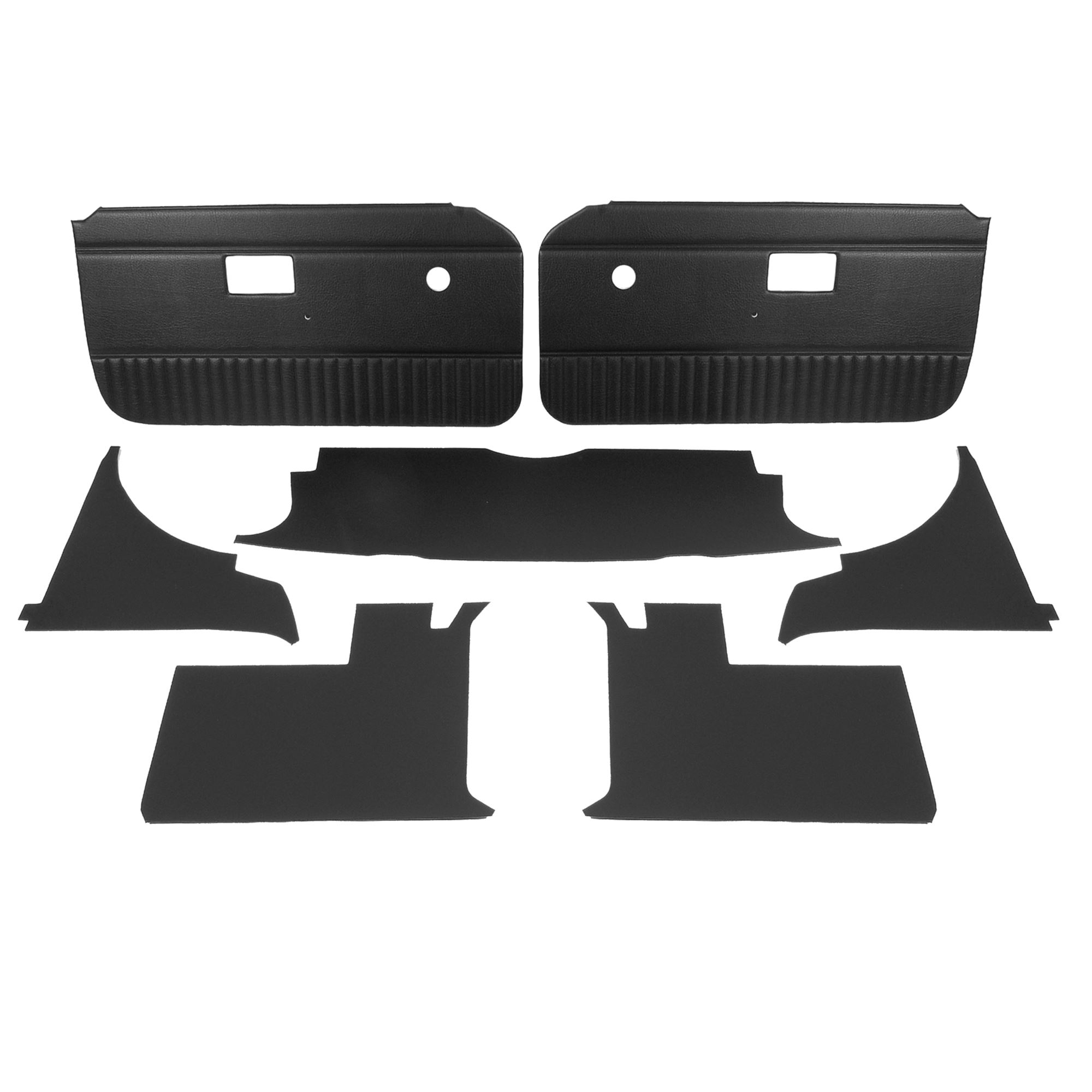Trim Set Panel Trim Panel Kit - 7 Piece - Black - RP1398BLACK | Rimmer Bros