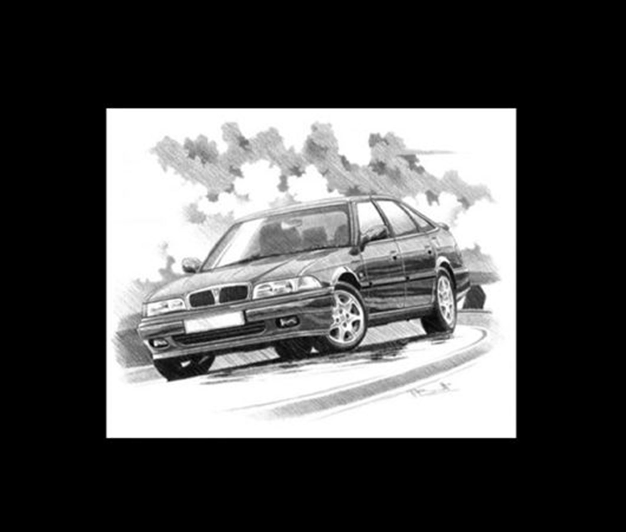 Rover 800 FastBack Personalised Portrait Colour RP1545COL