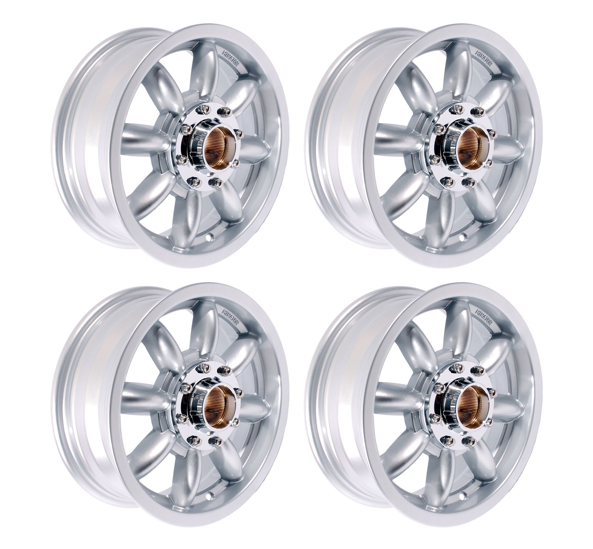 Classic 8 Spoke Centre Lock Alloy Road Wheel Kit Set of 4 Wheels Only