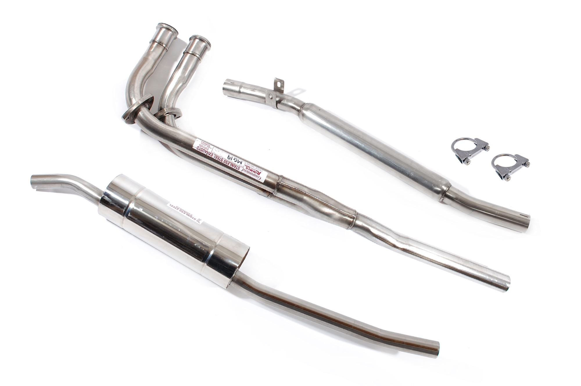 Stainless Steel Exhaust System - Mgb - 3 Piece - Bomb - Rp1672bmb 