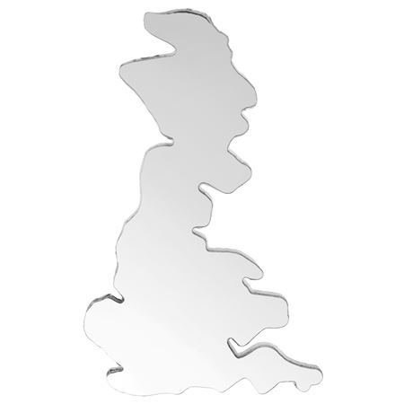 Badge "UK" Shaped S/steel - 105432