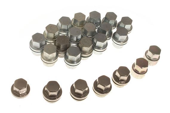 Wheel Nut Set - 5 Locking and 16 Standard Plain Wheel Nuts - STC8843AAK - Genuine