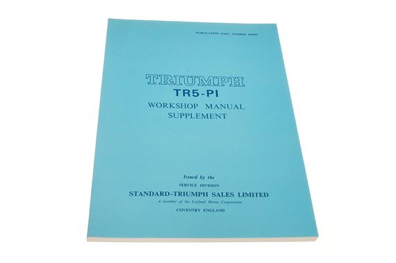 Triumph Factory Workshop Manual - TR5 (Pi Supplement)