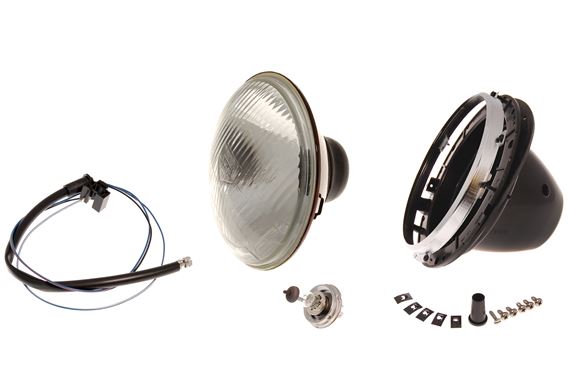 Headlamp Assembly - 60/55W - P45T Type with Clear Bulb - LHD - Uprated - 512224UPRATED