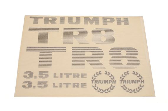 Triumph TR8 Transfer - Strobed Set - Black - RB7276BLACK