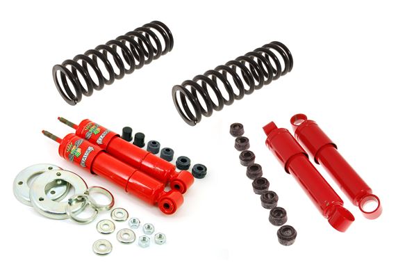 Koni Front and Rear Shock Absorber Kit - Ride Adjustable - with Uprated Front Springs - Non Rotoflex GT6 - RG1189
