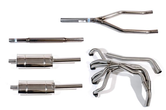Twin Box Sports Exhaust System Stainless Steel Including Manifold - 2 Litre Vitesse Mk1 - RV6115