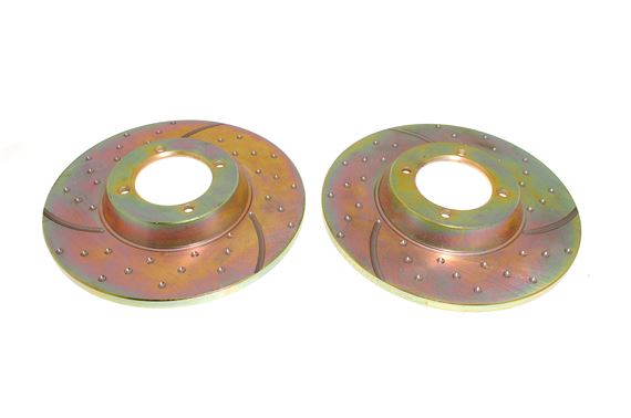 EBC Turbo Grooved Uprated Brake Discs - Solid Pair - 10-13/16 inch - TR - 209327UR