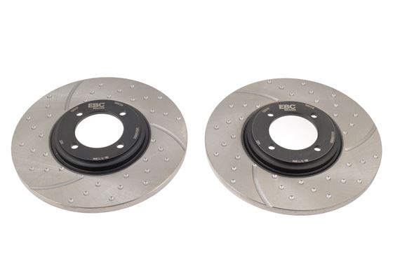EBC Turbo Grooved Front Brake Discs Solid Pair GT6 Vitesse 2 Litre 213227UR