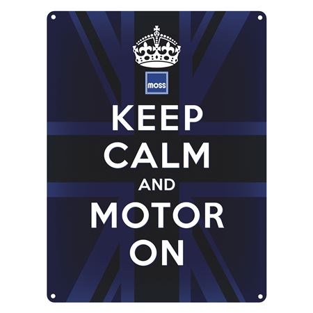 Sign - "Keep Calm and Motor On" Vintage Metal 12" x 16" - 214568