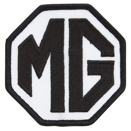 Embroidered Patch "MG" Logo Octagon Black/White Small - 229500