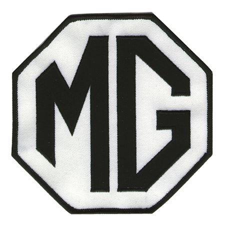 Embroidered Patch "MG" Logo Octagon Black/White Large - 229505