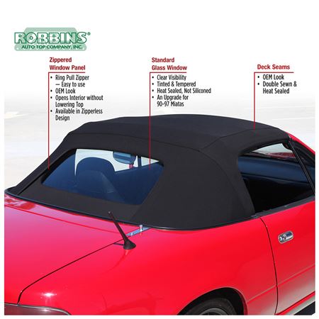 Hood Cover Tan Canvas Glass Window Zipped - 239-596 - Robbins