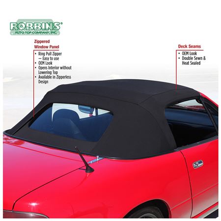 Hood Cover Factory Black Vinyl Plastic Window -240-195