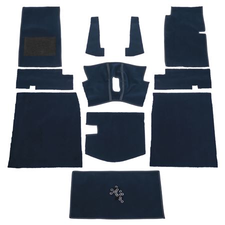 Carpet Set Complete - Navy Blue Nylon LHD - Sprint Mk1 - 242533 - Moss