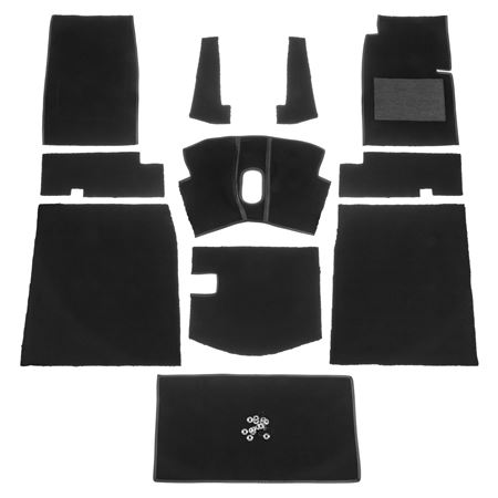 Carpet Set Complete - Black Nylon RHD - Sprint Mk1 - 242536 - Moss
