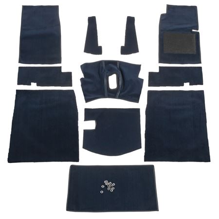 Carpet Set Complete - Navy Blue Nylon RHD - Sprint Mk1 - 242538 - Moss