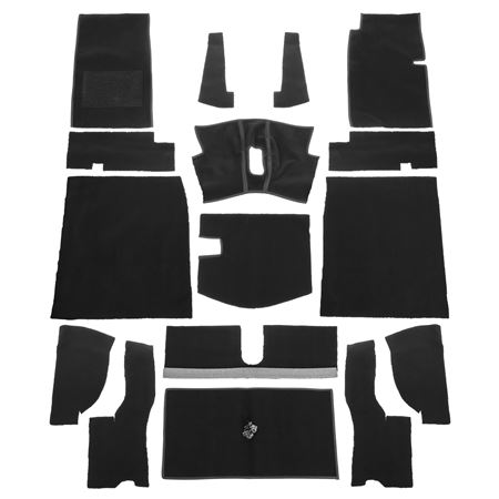 Carpet Set Complete - Black Nylon LHD - Midget MK1 Sprite MK2 - 242541 - Moss