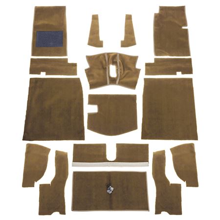 Carpet Set Complete - Honey Tan Nylon LHD - Midget MK1 Sprite MK2 - 242559 - Moss