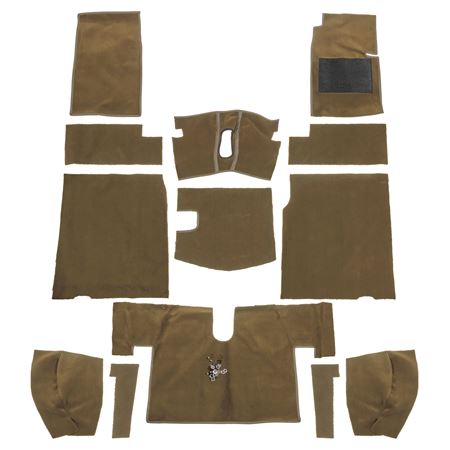 Carpet Set Complete - Honey Tan Nylon RHD - Midget MK2 Sprite MK3 - 242562 - Moss