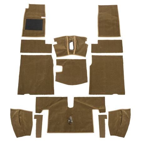 Carpet Set Complete - Honey Tan Nylon LHD - Midget MK2 Sprite MK3 - 242564 - Moss