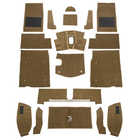 Carpet Set Complete - Honey Tan Nylon RHD - Midget 1500 - 242577 - Moss