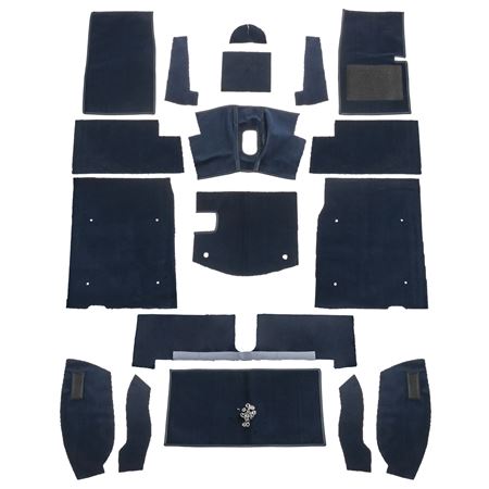 Carpet Set Complete - Navy Blue Nylon RHD - Midget 1500 - 242579 - Moss
