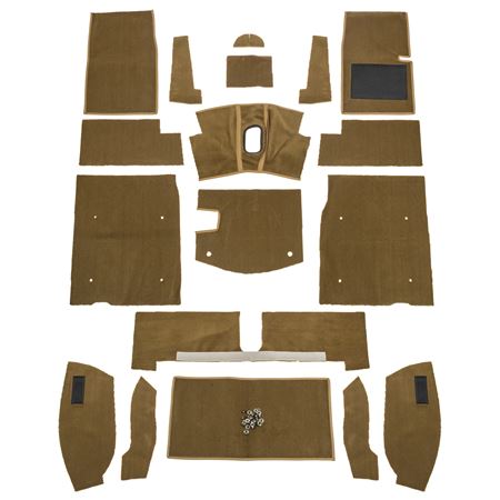 Carpet Set Complete - Honey Tan Nylon RHD - Midget MK3 Sprite MK4 - 242583 - Moss