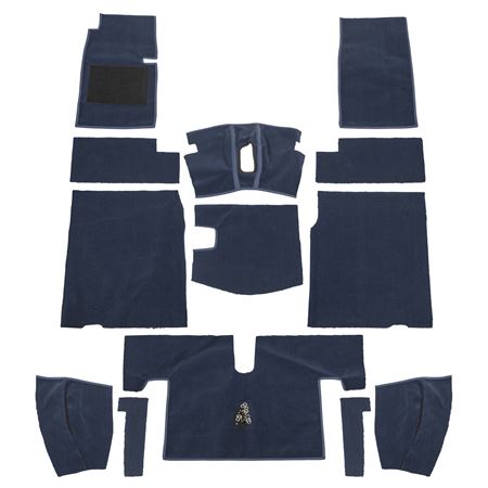 Carpet Set Complete - Navy Blue Nylon LHD - Midget MK2 Sprite MK3 - 242587 - Moss