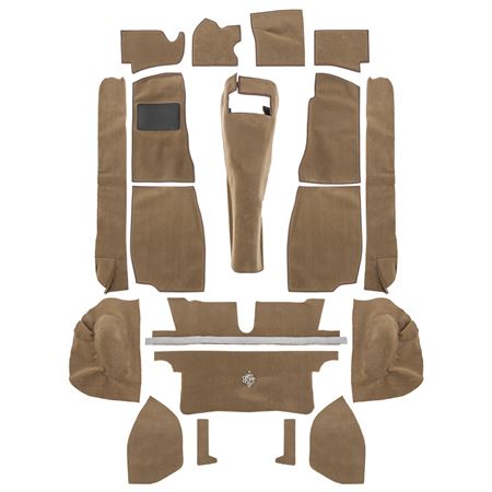 Carpet Set Premium - Tan Nylon Moulded LHD - MGB Roadster - 244272