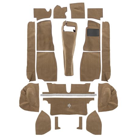 Carpet Set Premium - Tan Nylon Moulded RHD - MGB Roadster - 244273
