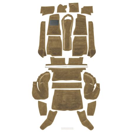 Carpet Set Premium - Tan Moulded Nylon LHD - MGB GT - 244277