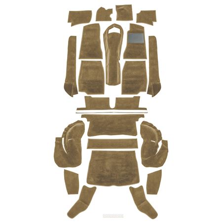 Carpet Set Premium - Tan Moulded Nylon RHD - MGB GT - 244278